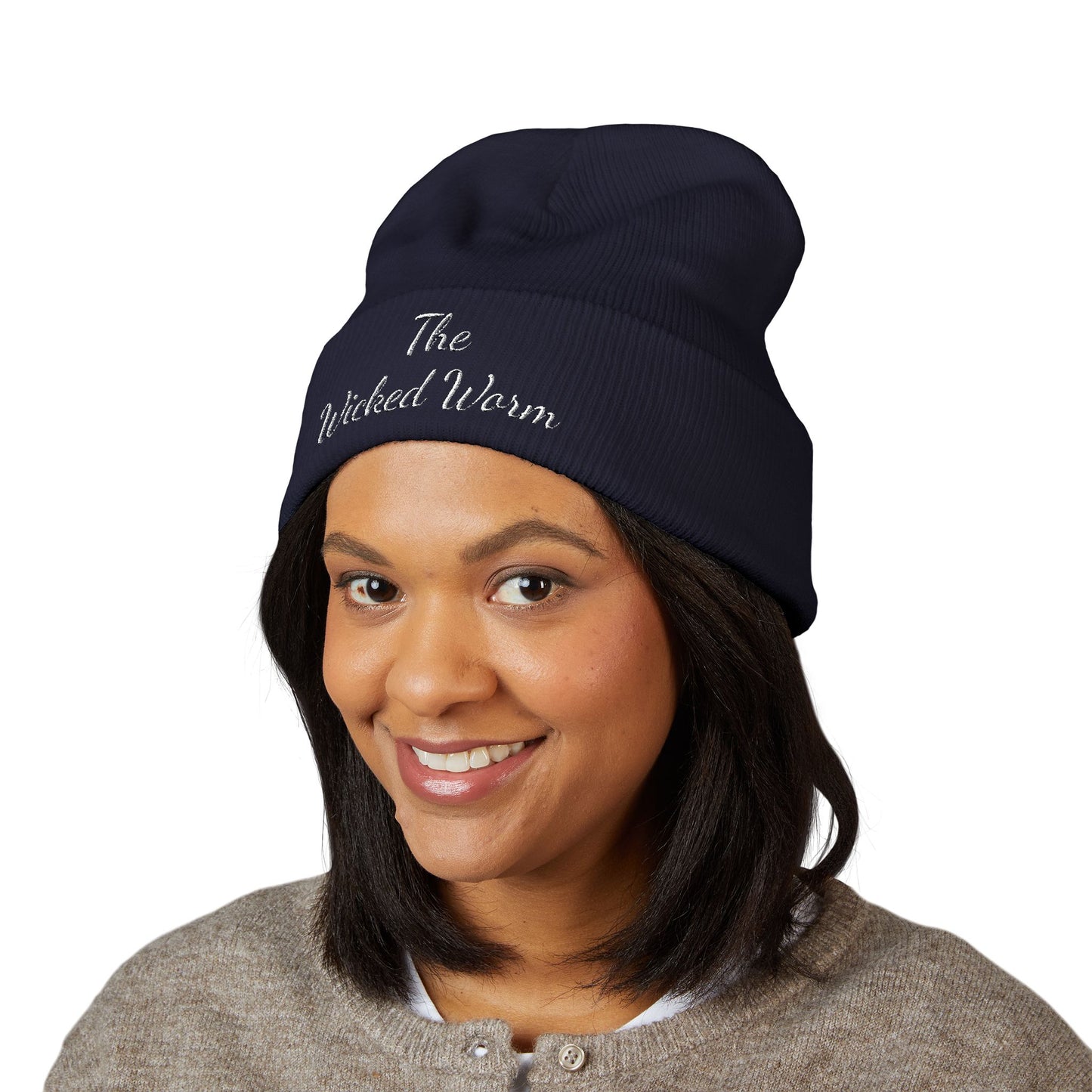 Classic Cuffed Beanie - The Wicked Worm Embroidered Hat, Winter Accessory, Unisex Gift, Cozy Headwear, Outdoor Style, Beanie for All Seasons