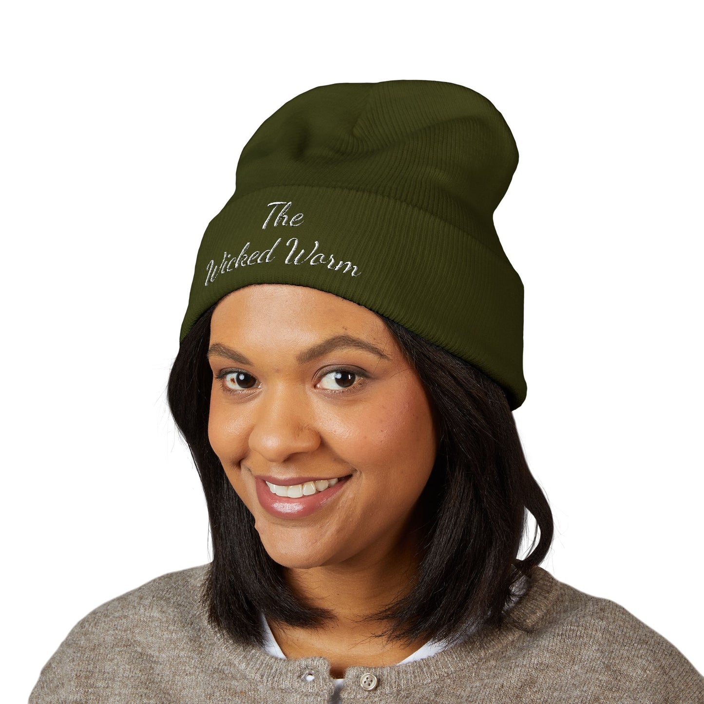 Classic Cuffed Beanie - The Wicked Worm Embroidered Hat, Winter Accessory, Unisex Gift, Cozy Headwear, Outdoor Style, Beanie for All Seasons