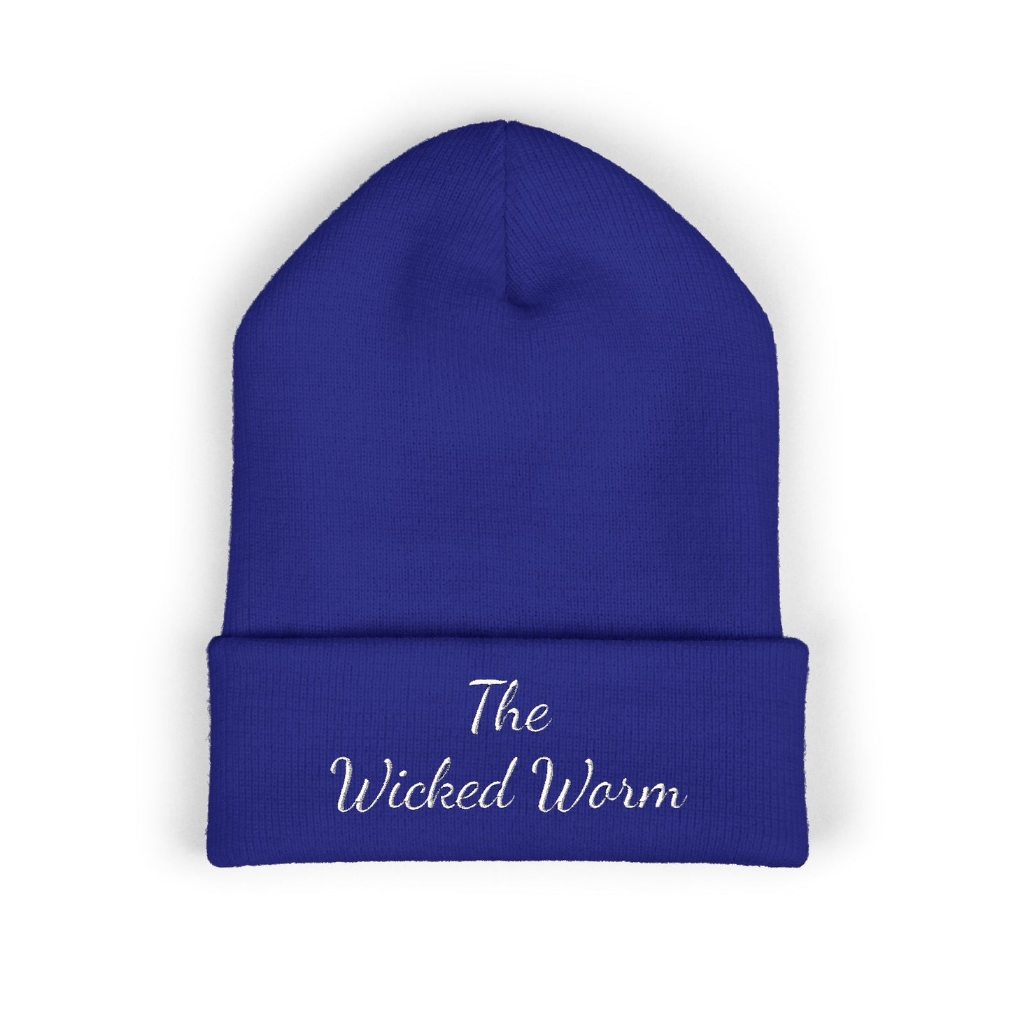 Classic Cuffed Beanie - The Wicked Worm Embroidered Hat, Winter Accessory, Unisex Gift, Cozy Headwear, Outdoor Style, Beanie for All Seasons