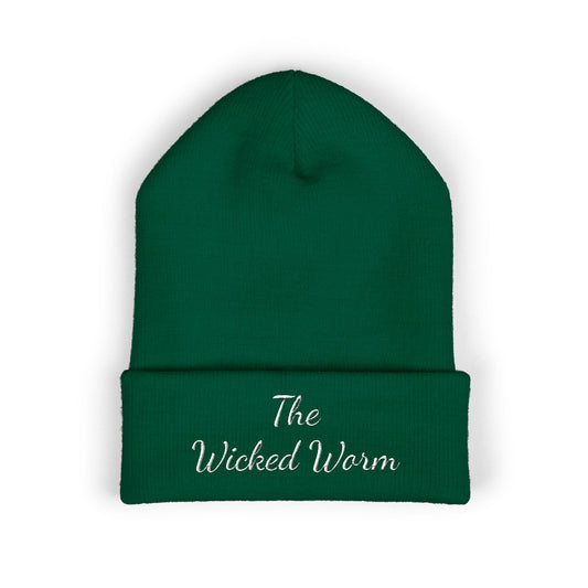 Classic Cuffed Beanie - The Wicked Worm Embroidered Hat, Winter Accessory, Unisex Gift, Cozy Headwear, Outdoor Style, Beanie for All Seasons